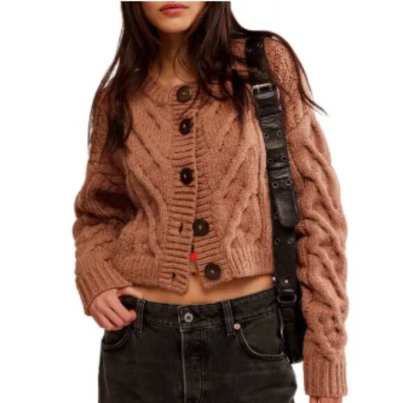Free People Sweaters - Free People Bonfire Cable Knit Cardigan - XS